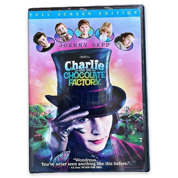 Charlie and the Chocolate Factory DVD Full Screen Edition Johnny Depp - Picture 1 of 8